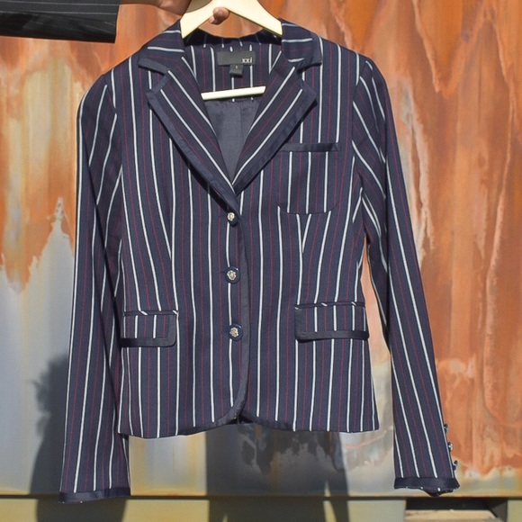 Forever 21 striped blazer Sz small - Picture 3 of 7